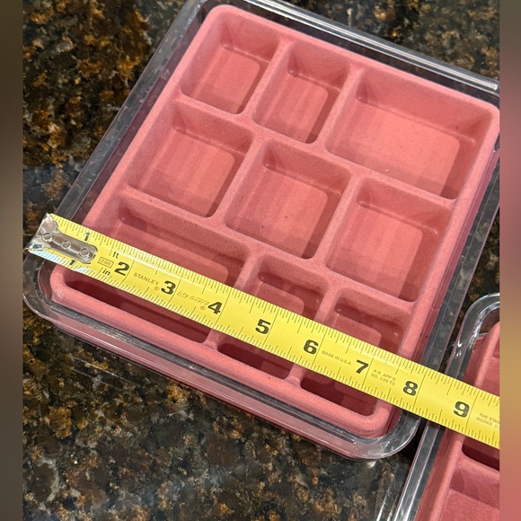 Pink Velvet Jewelry Organizer Trays-Set of 2 - Picture 4 of 7